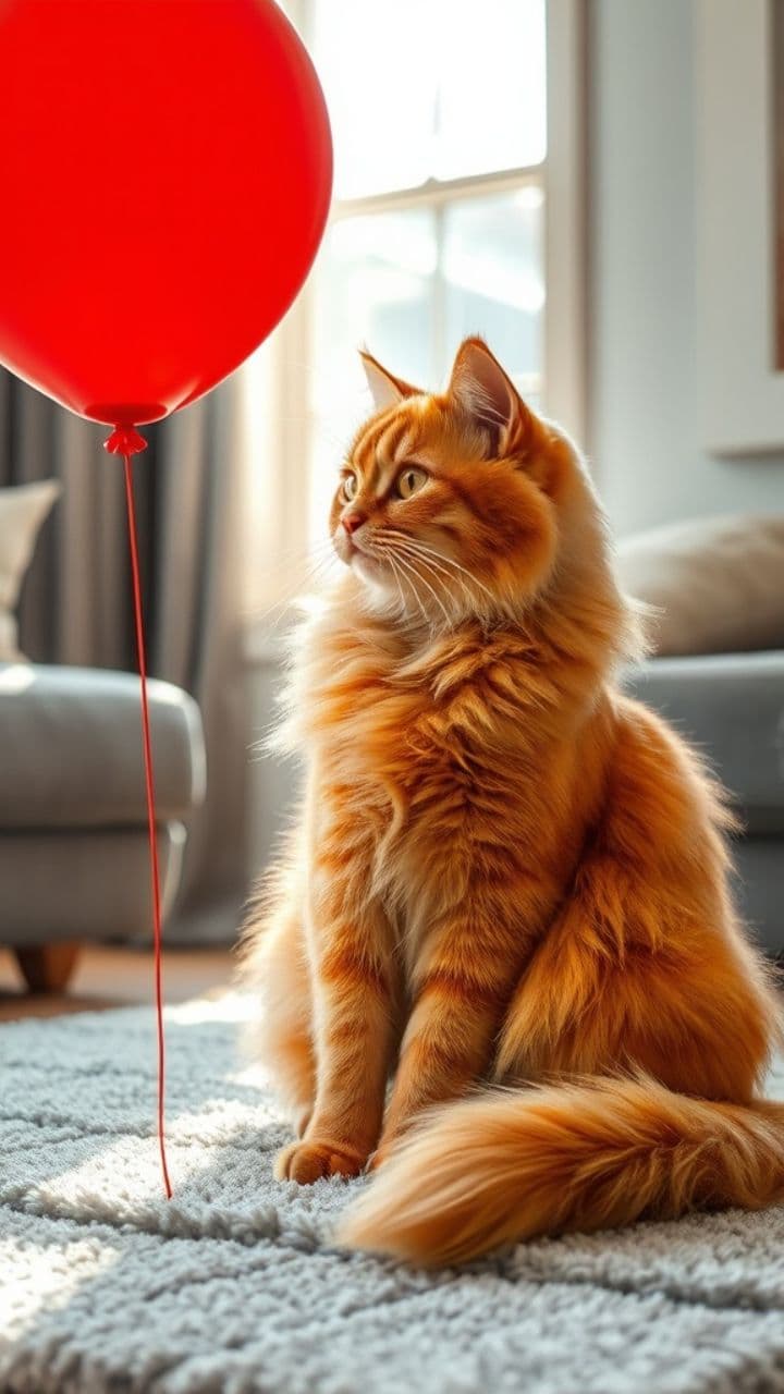 The Curious Cat and the Balloon