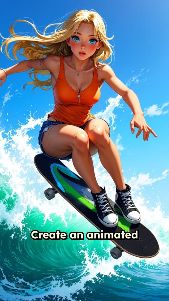 Skateboarding on Tsunami Waves