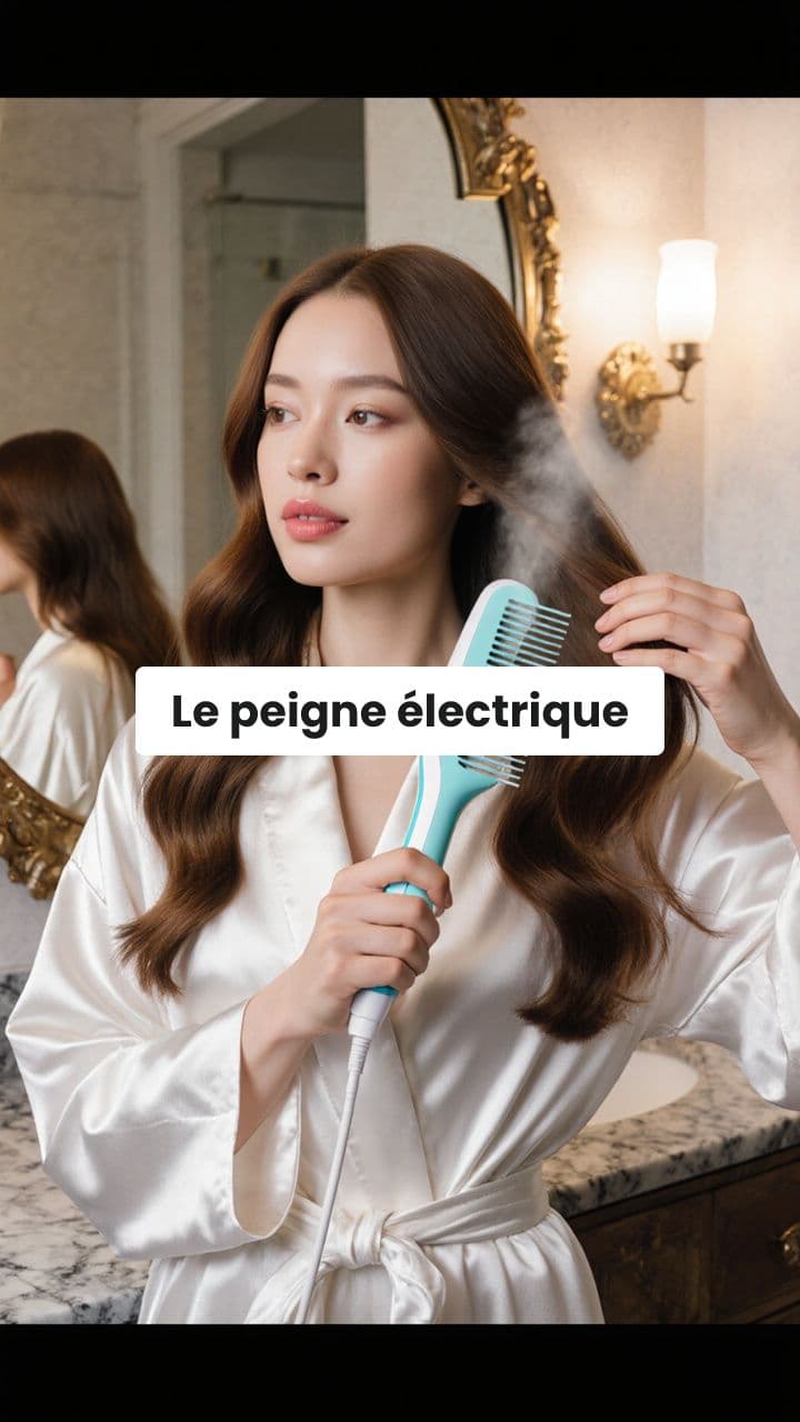 Peigne pulvérisateur démêlant électrique