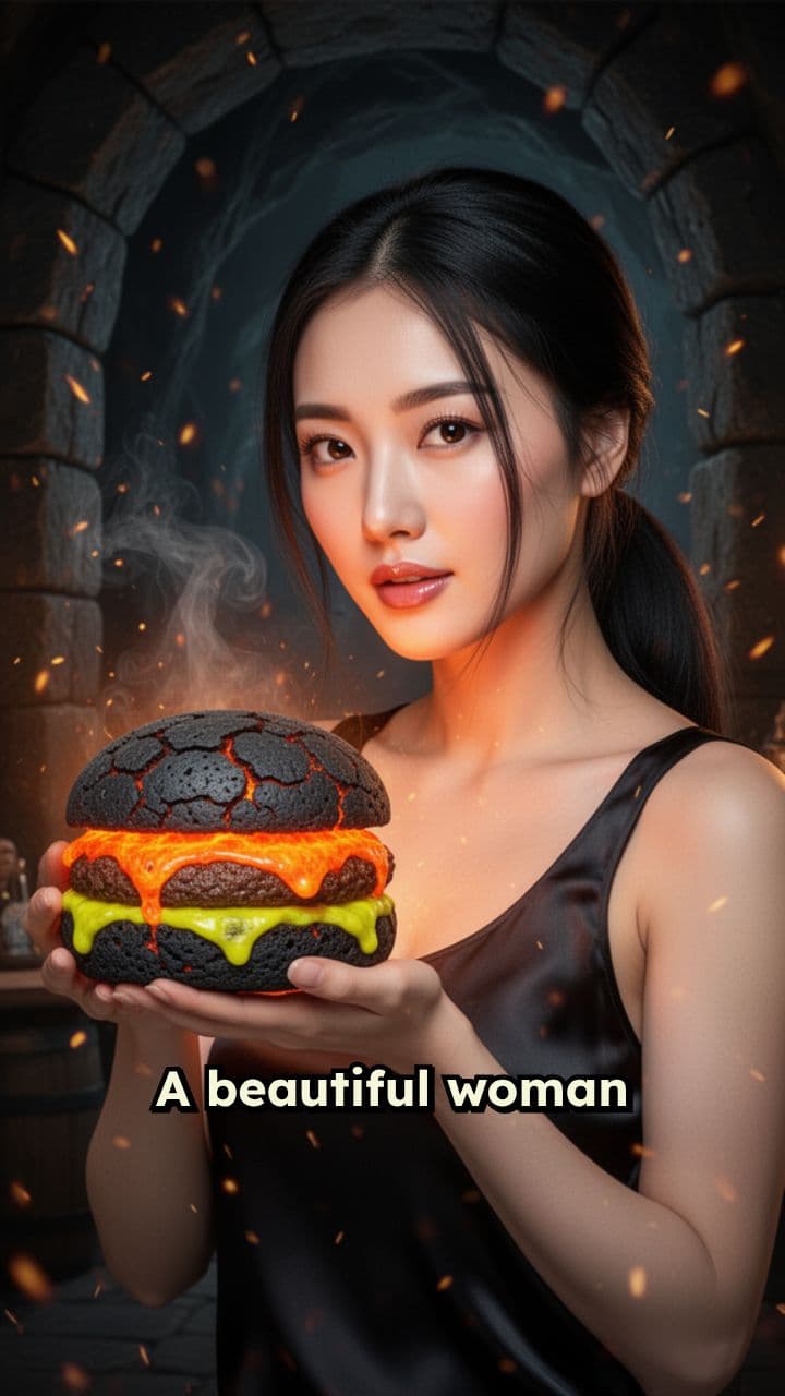 Molten Lava Burger Bite