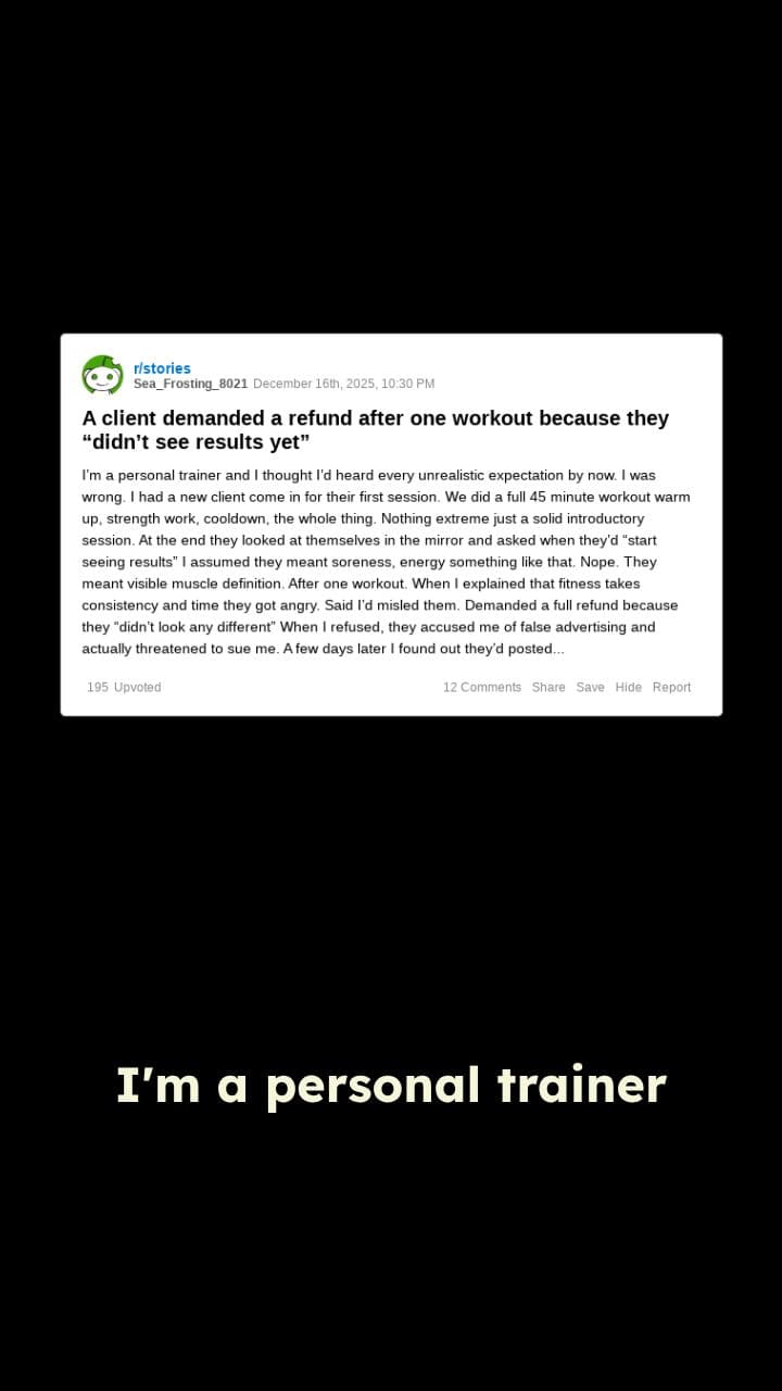 Client Demands Instant Fitness Results