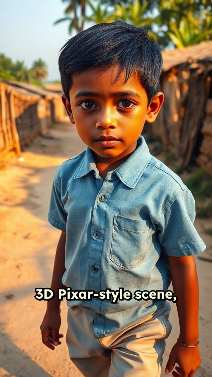 Rajju's Journey Home at Sunset