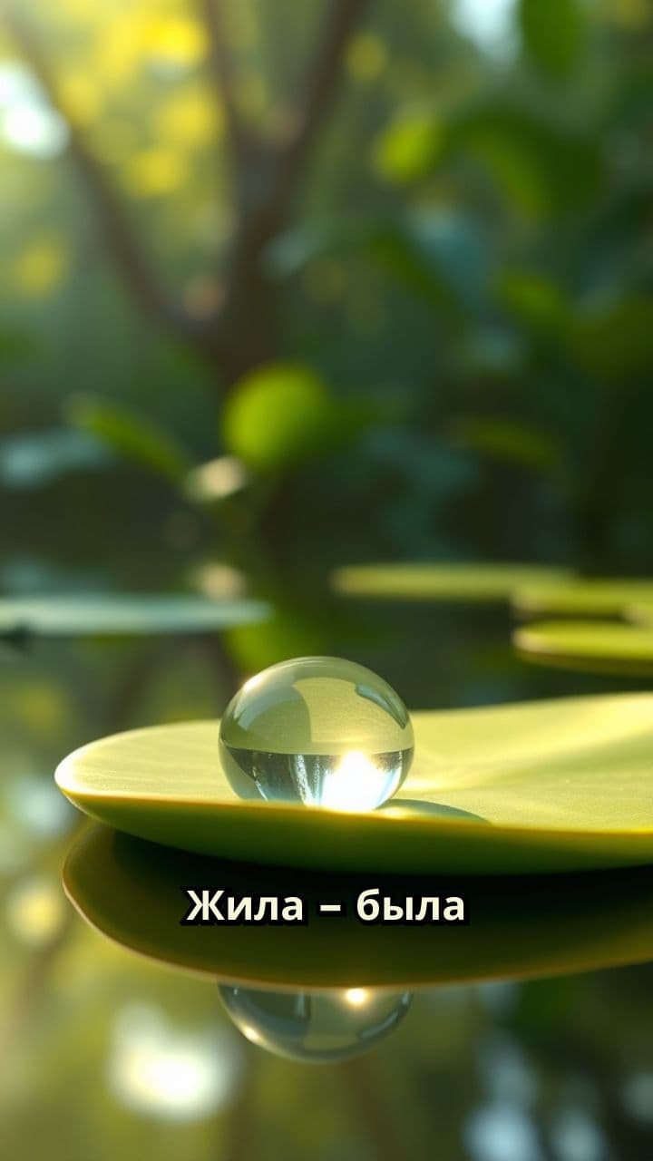 Капелька и мусор на полянке