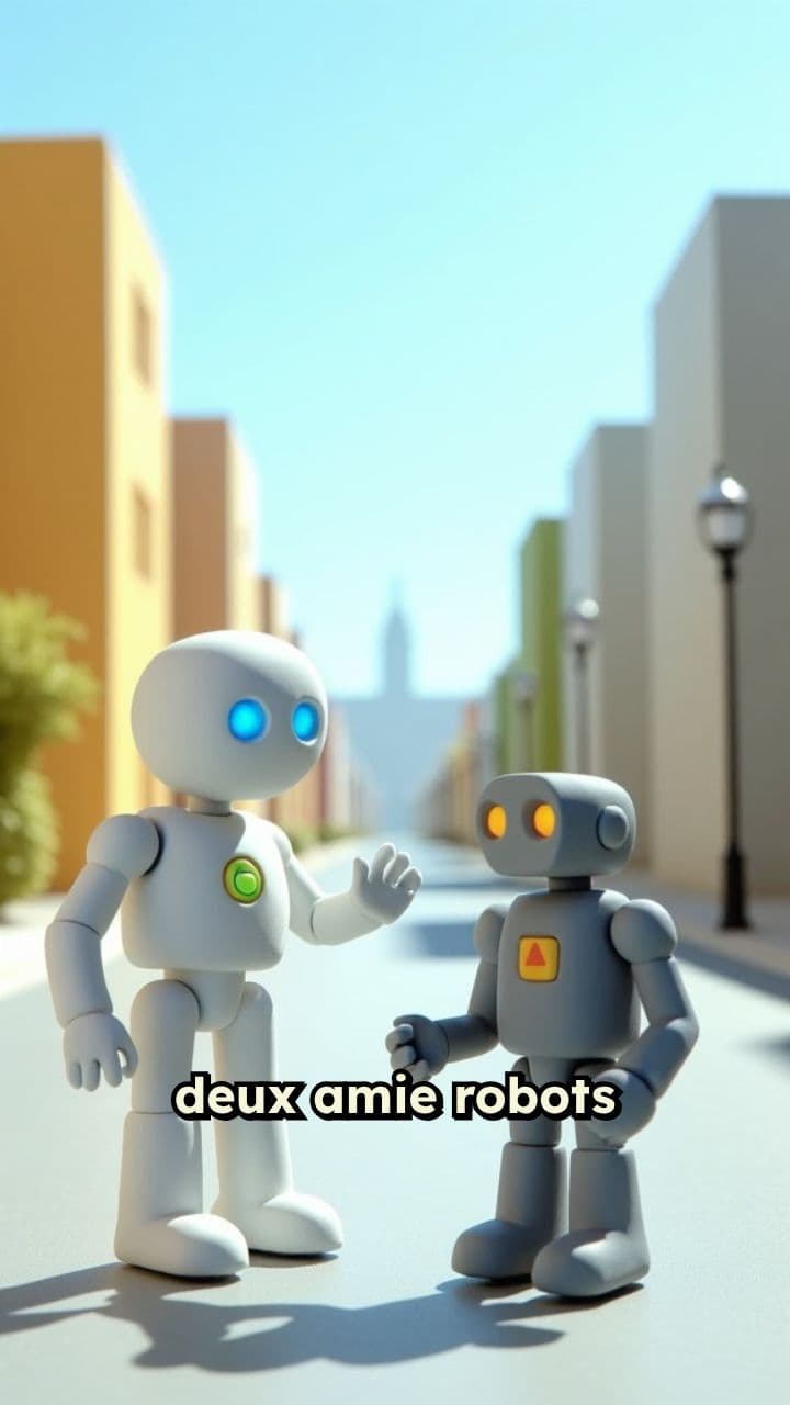 Amies robots en escapade urbaine