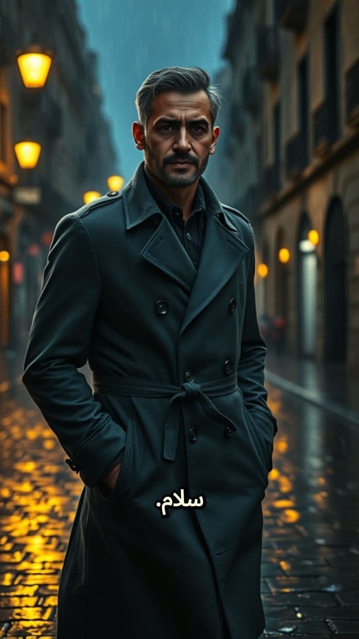 مرد در باران