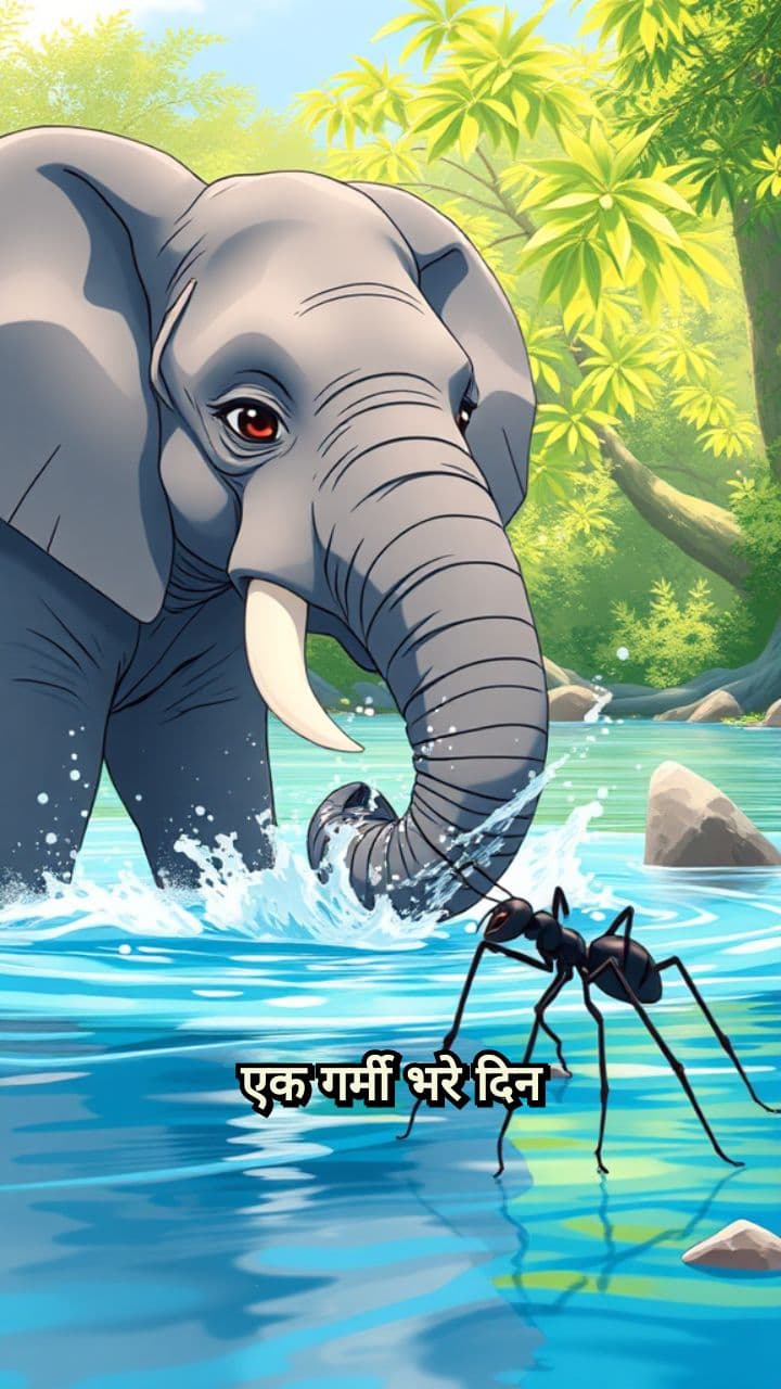 हाथी और चींटी की मस्ती