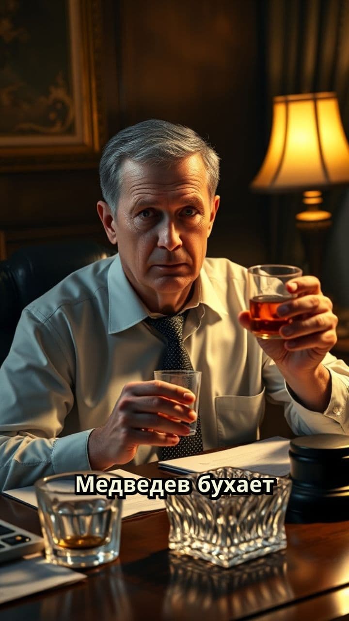 Медведев в алкогольном запое
