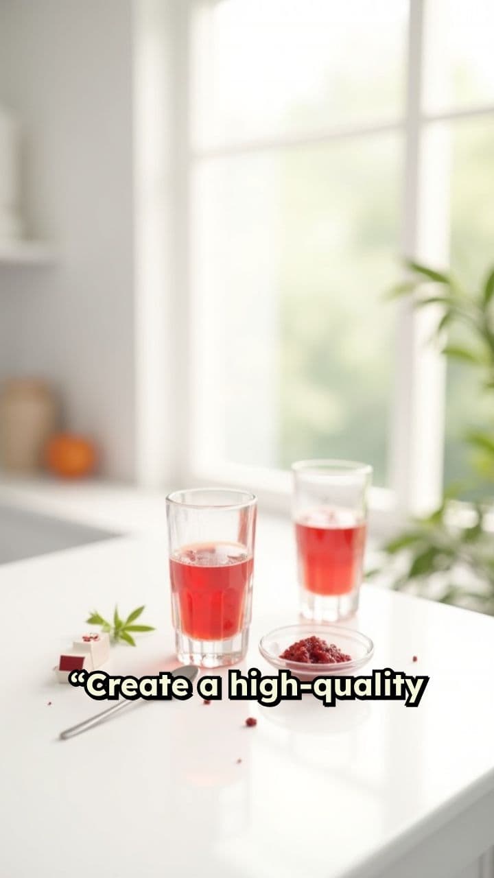 Cinematic RoohAfza Milk Preparation