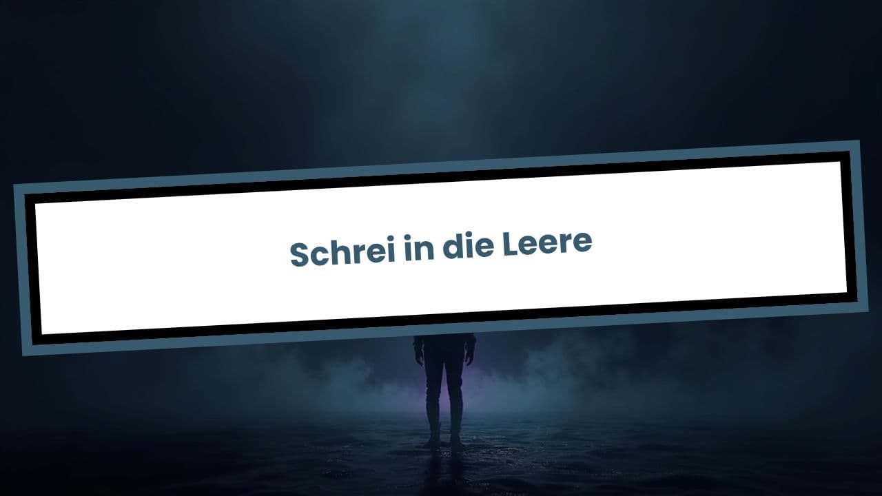 Schrei in die Leere