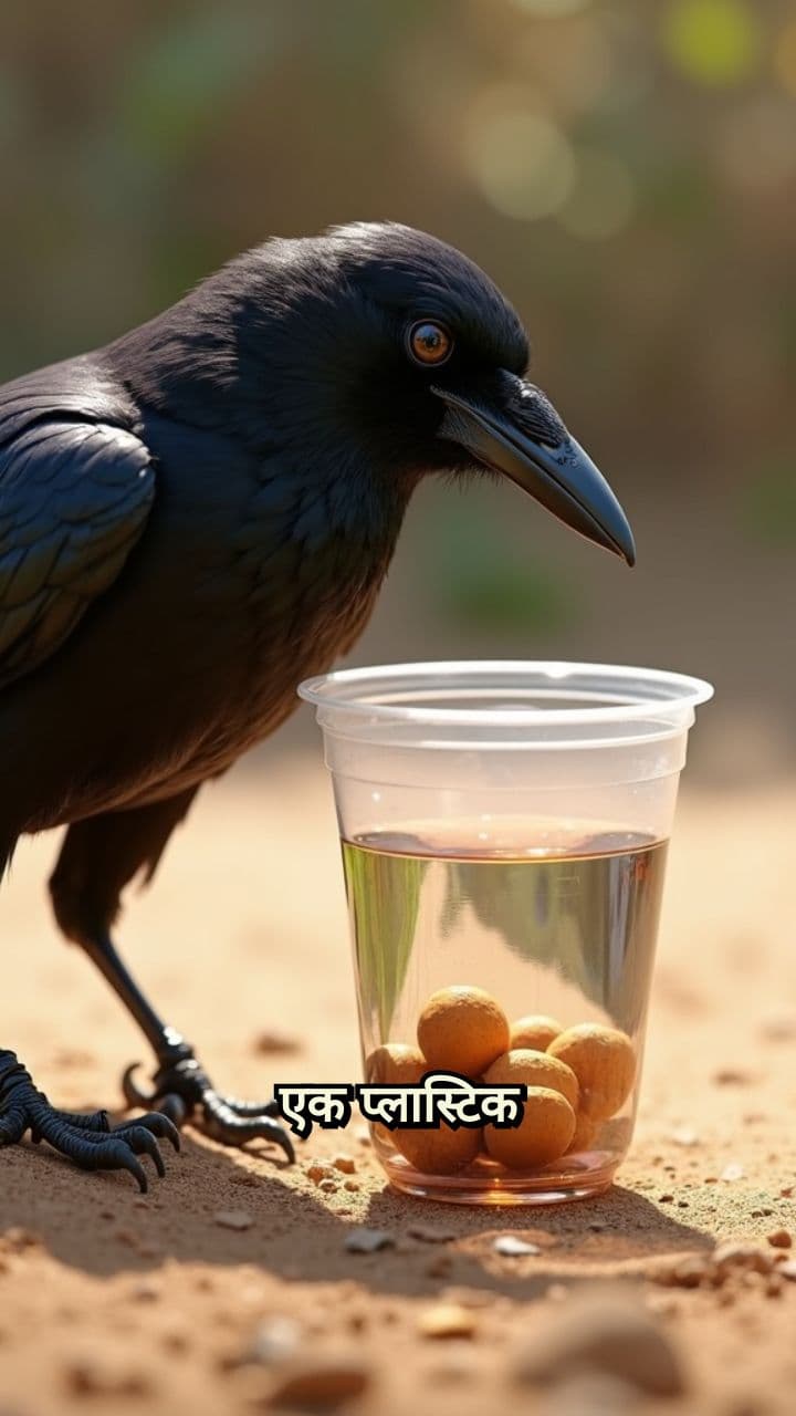 कौवे की बुद्धिमानी