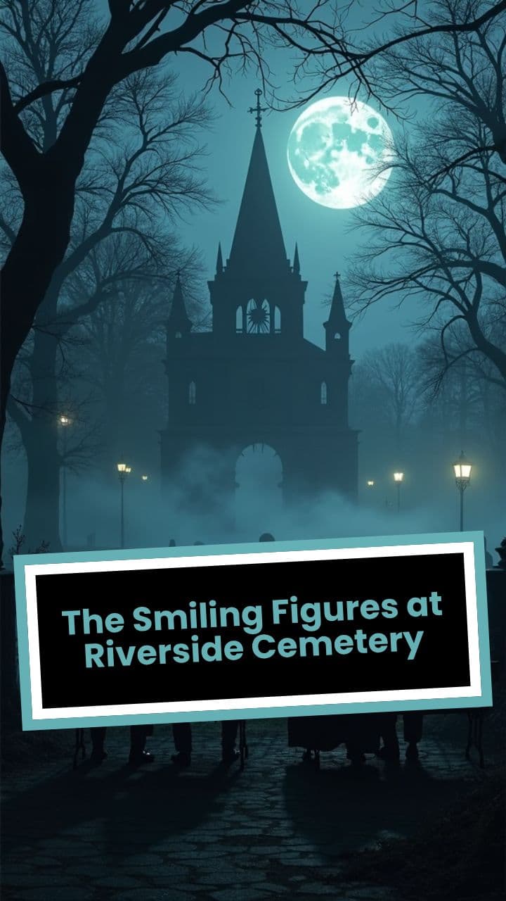 The Smiling Figures at Riverside Cemetery
