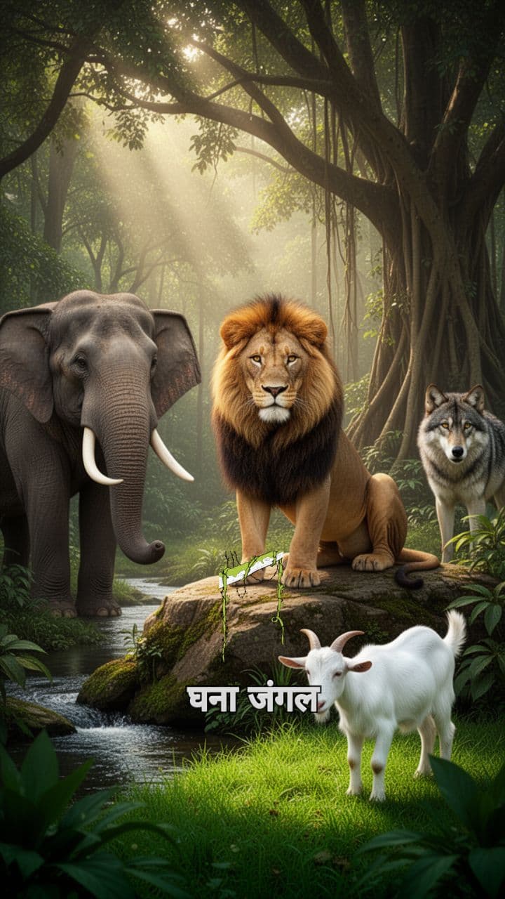 शेर की दया और साहस