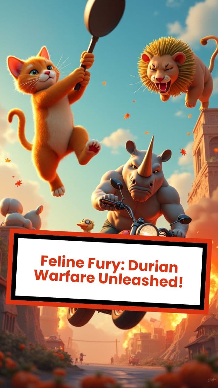 Feline Fury: Durian Warfare Unleashed!