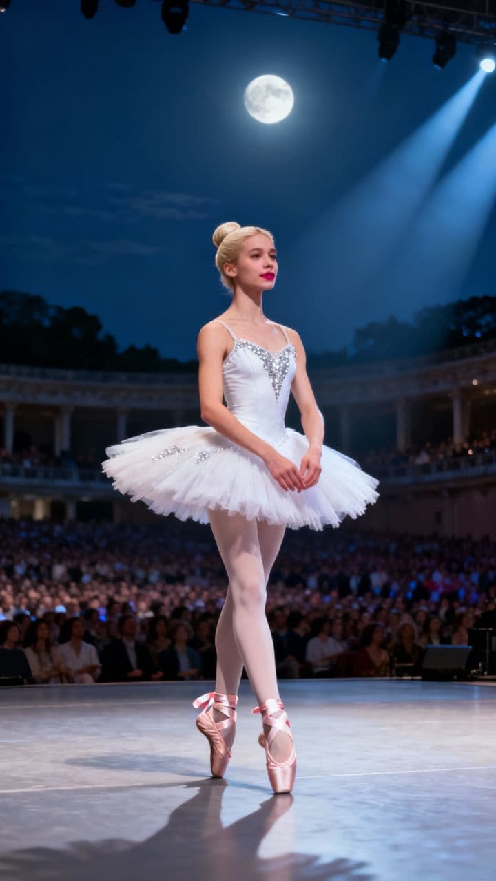 Moonlit Ballet in Open Space