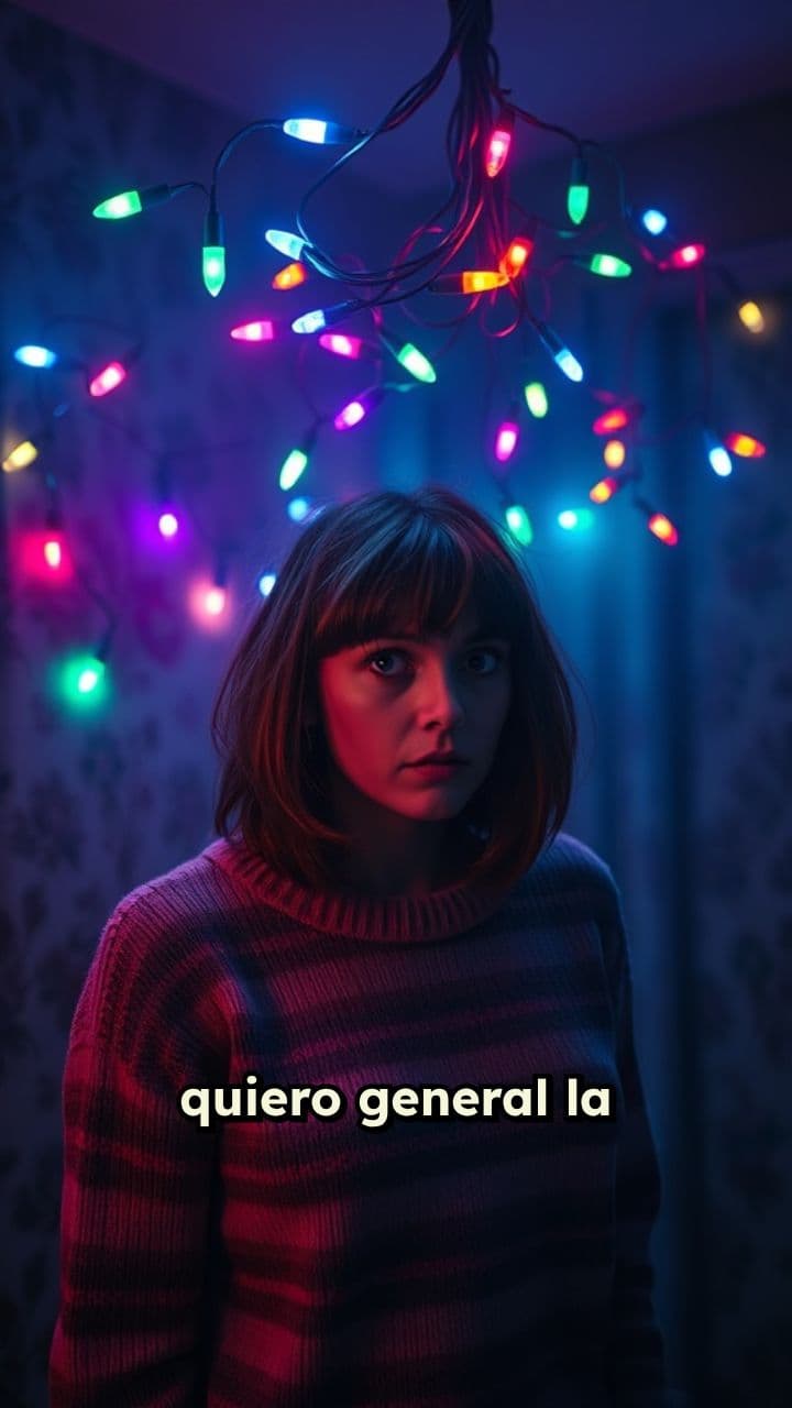 Mensaje en luces estilo Stranger Things