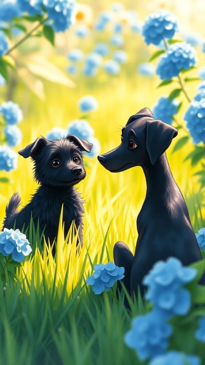 Los perritos del atardecer