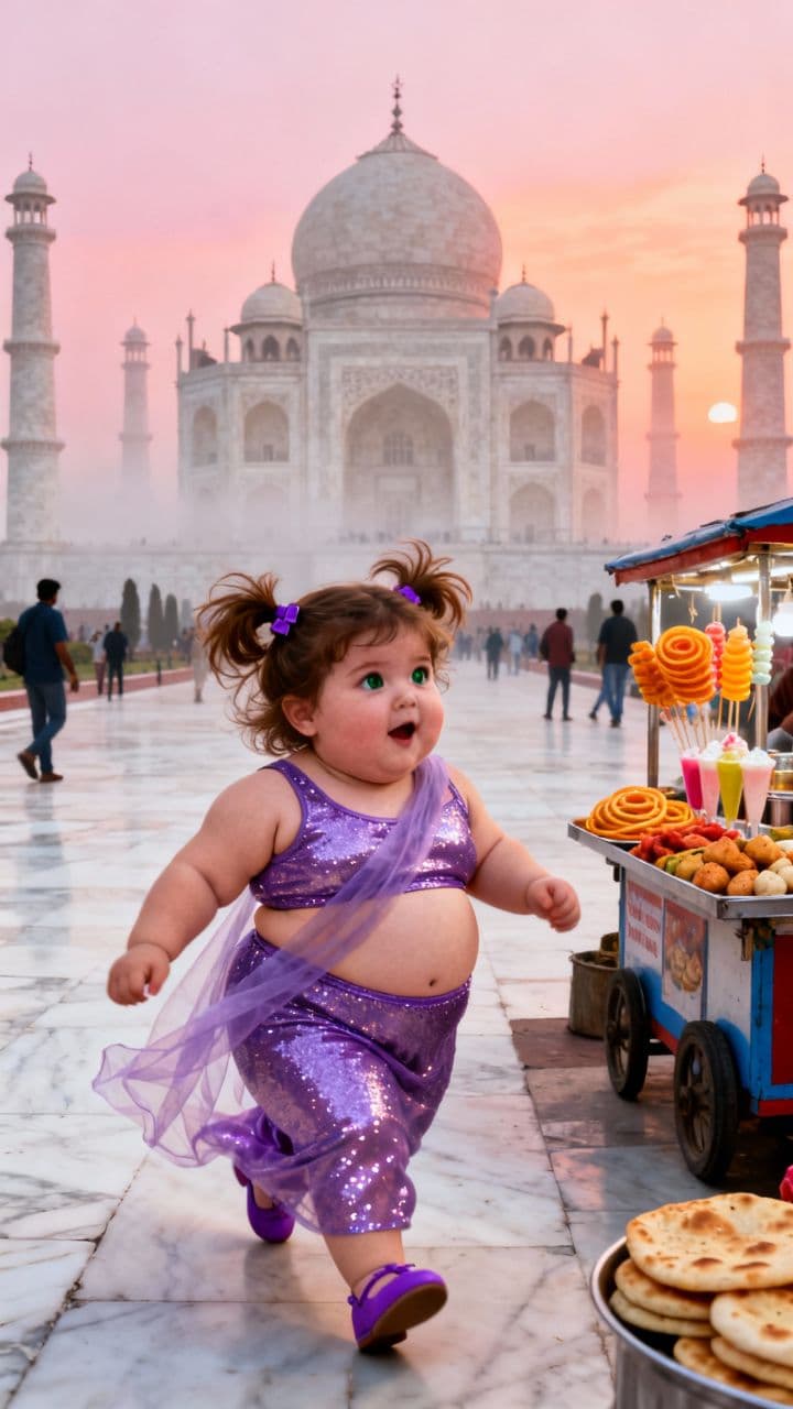 Lulu at the Taj Mahal