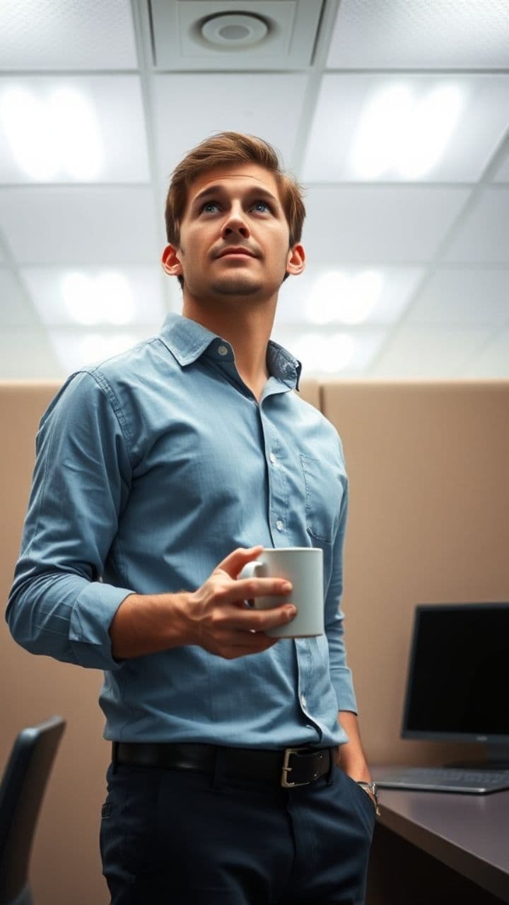 Саня греет стул