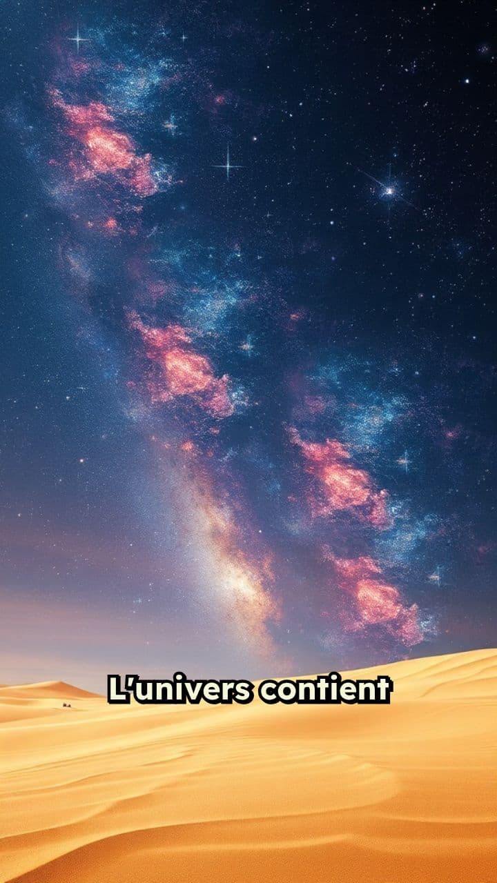 L'immensité des atomes dans l'univers