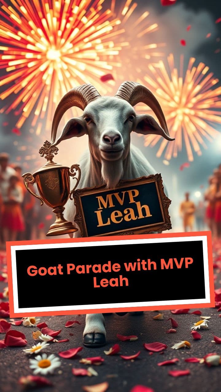 Goat Parade with MVP Leah