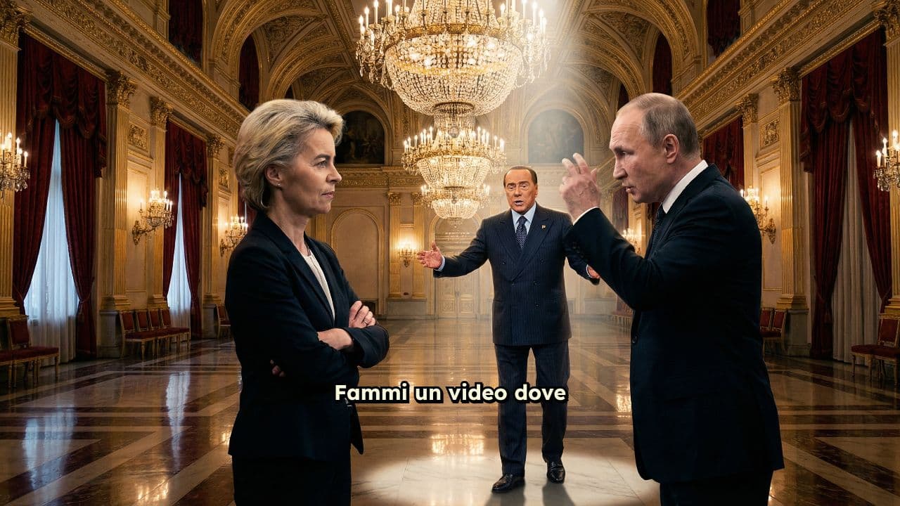 Berlusconi resuscita e riunisce Putin e Von Der Leyen