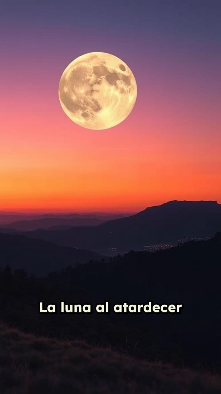 Magia del atardecer lunar