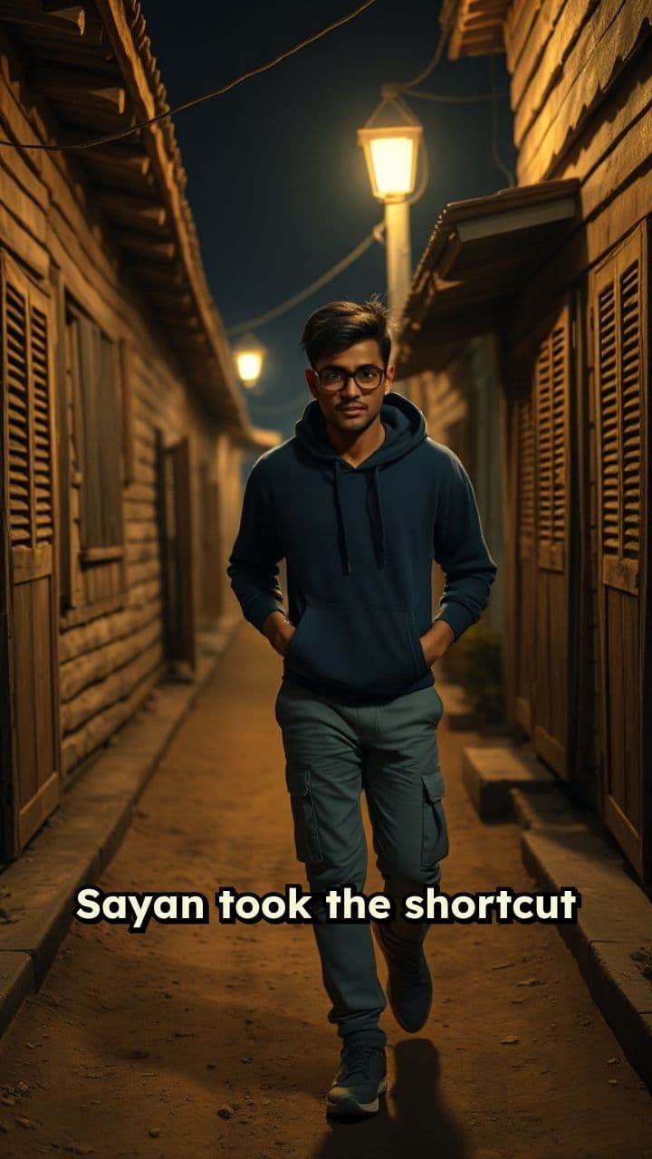 Midnight Shortcut Through the Village