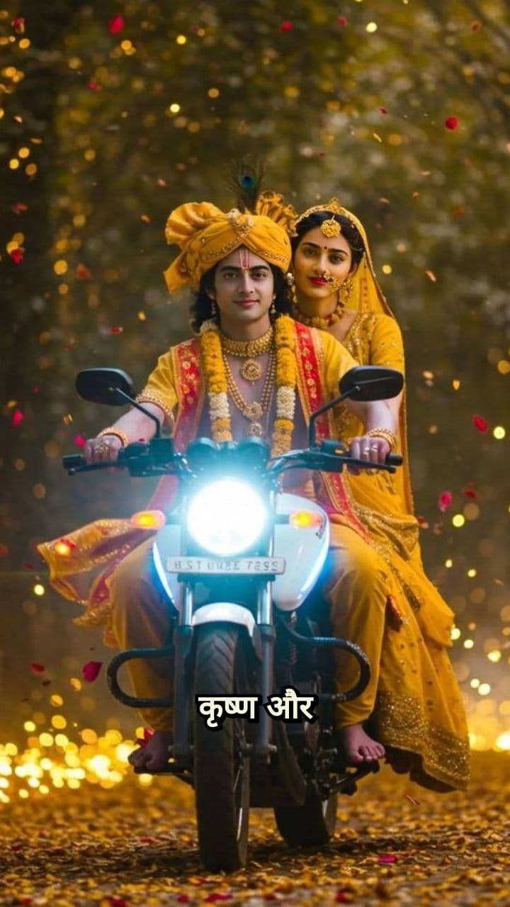 जंगल में कृष्ण-राधा की सवारी