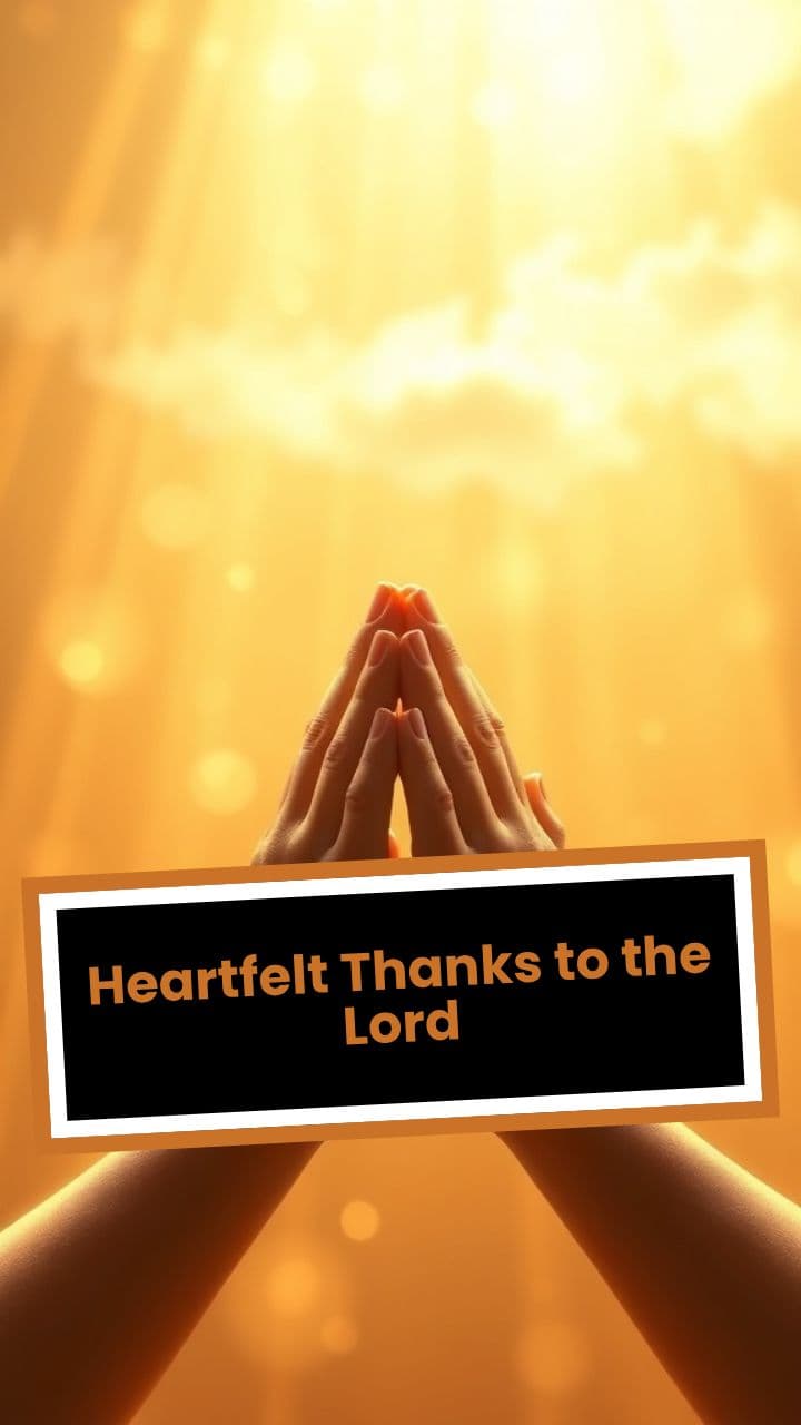 Heartfelt Thanks to the Lord