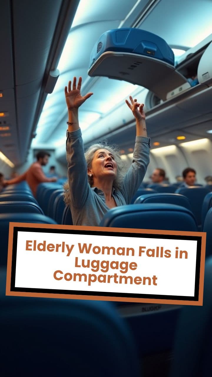 Elderly Woman Falls in Luggage Compartment