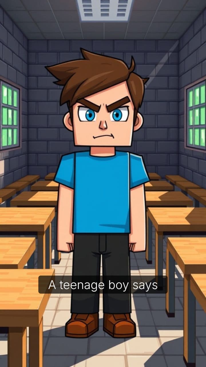 Angry Teen Hates School Exam