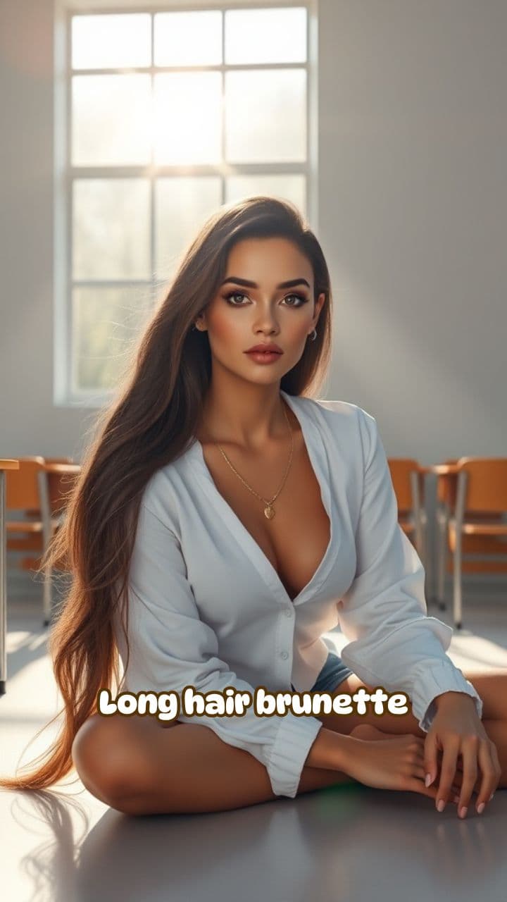 Brunette in Minimalist Interior