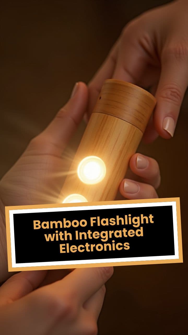 Bamboo Flashlight with Integrated Electronics