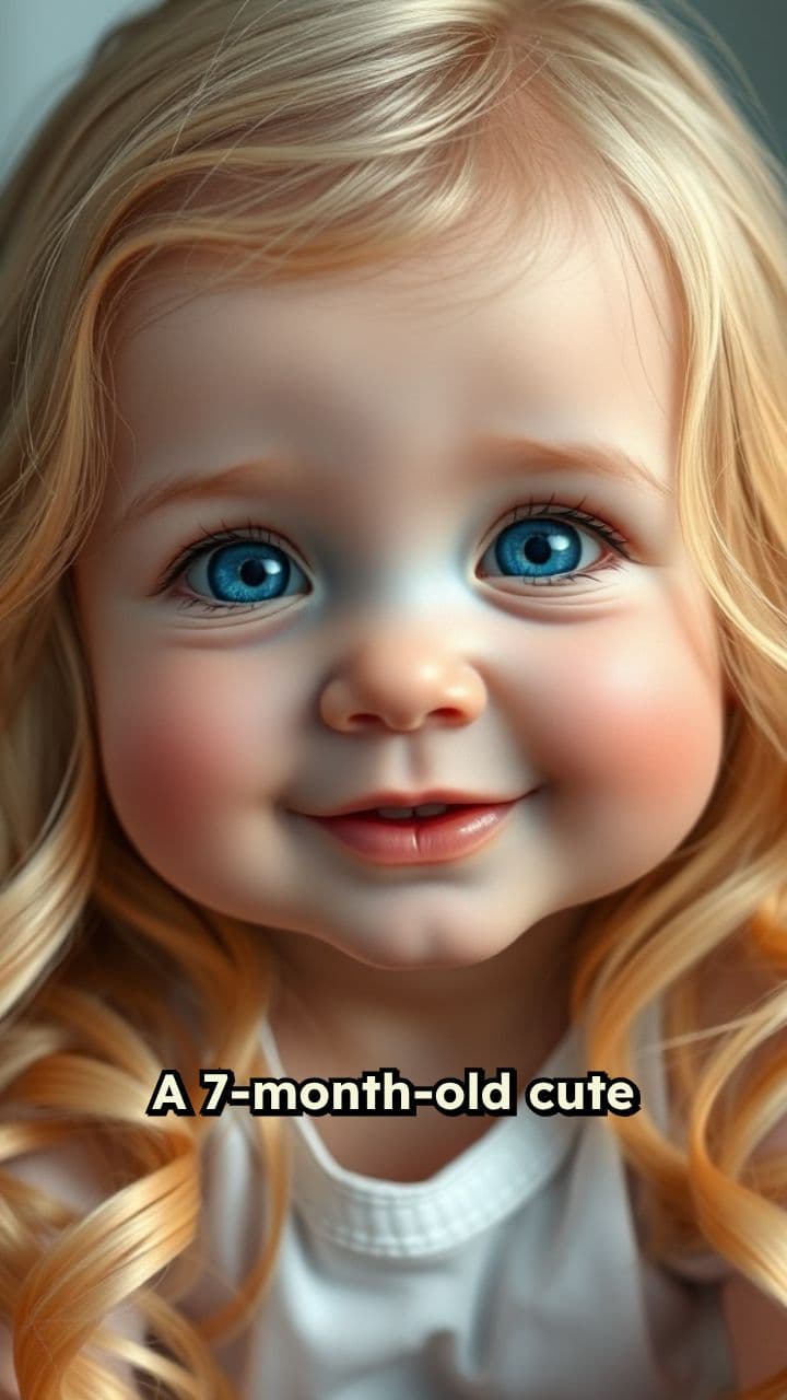 Stylish Baby Girl on a Scooter