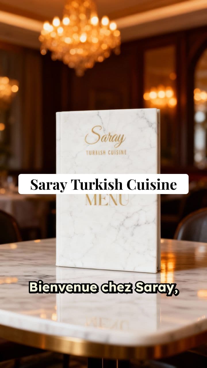 Saray Turkish Cuisine Menu Showcase