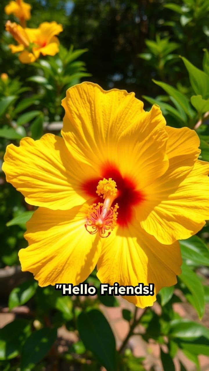 Cheerful Yellow Hibiscus