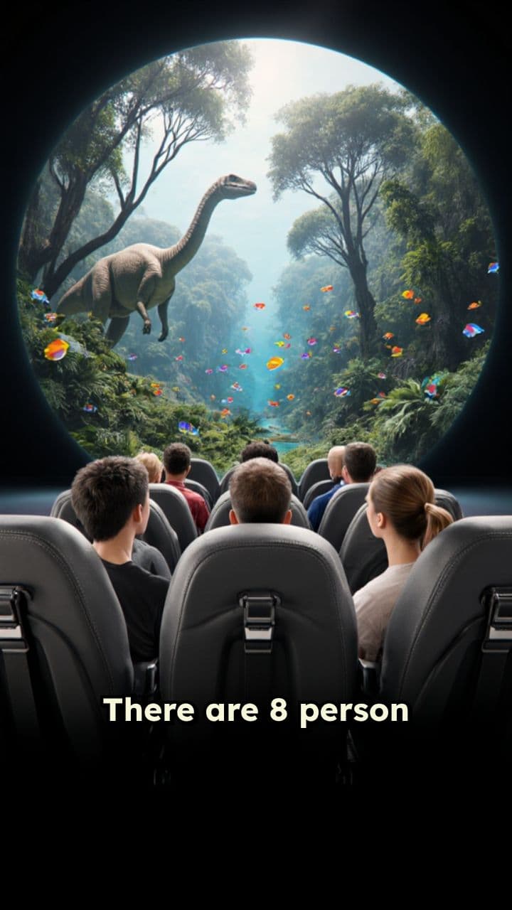 Jurassic Fish Experience on a Roller Coaster