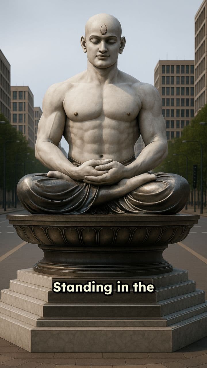 Meditating Giant in Bihar's Chaos