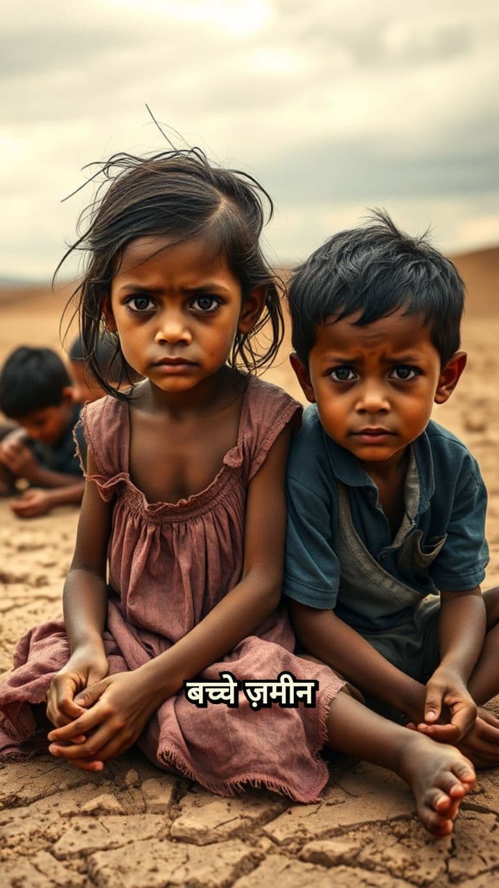 भूखे बच्चों की उदासी