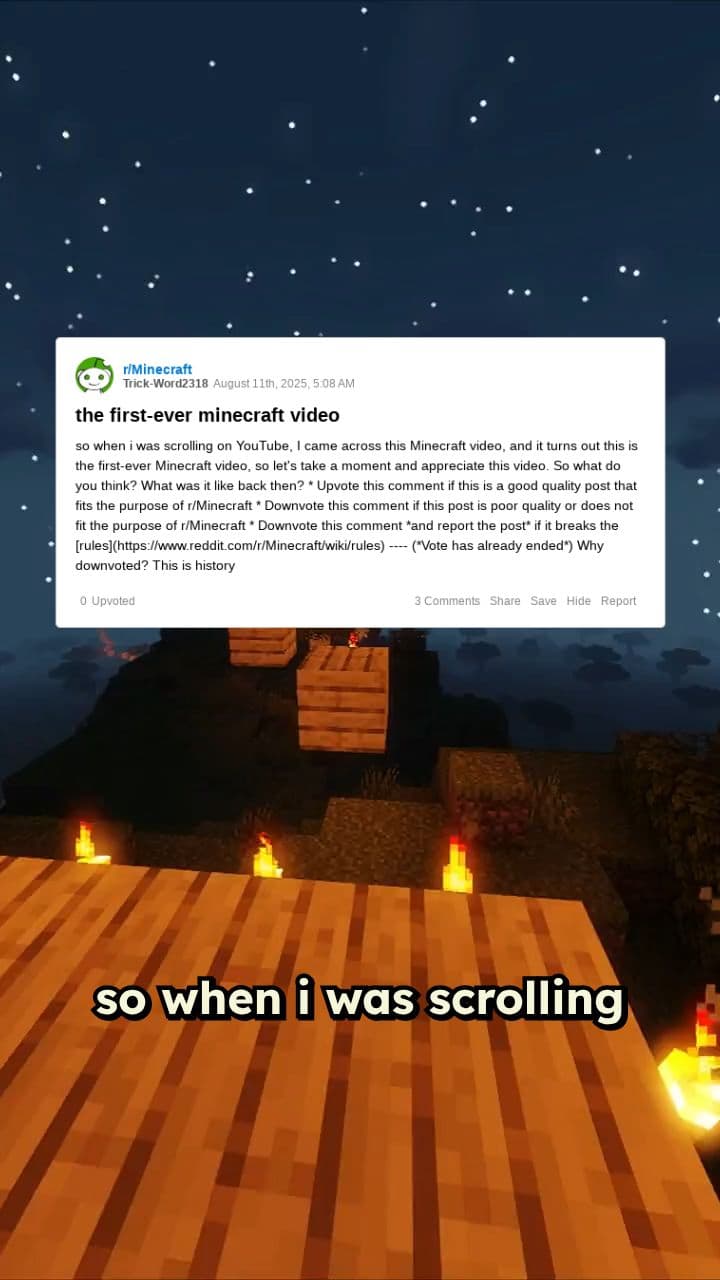 Appreciating the First Minecraft Video