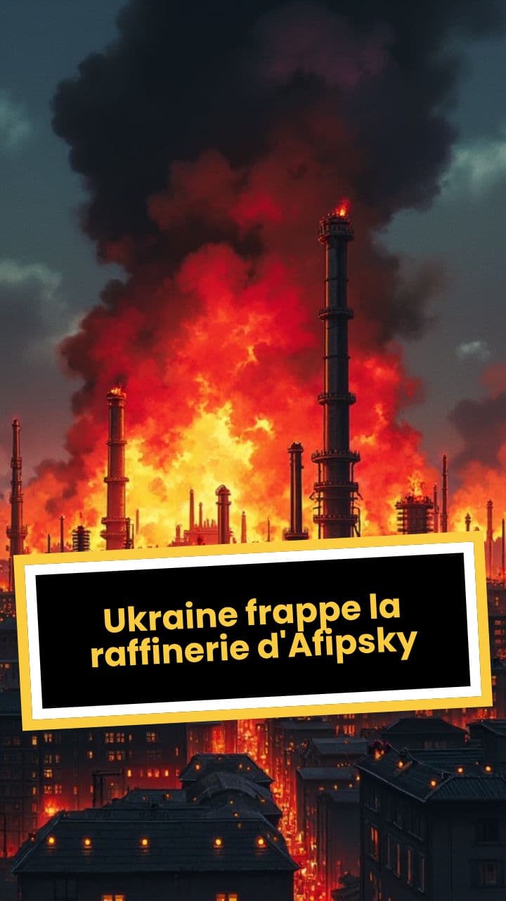Ukraine frappe la raffinerie d'Afipsky