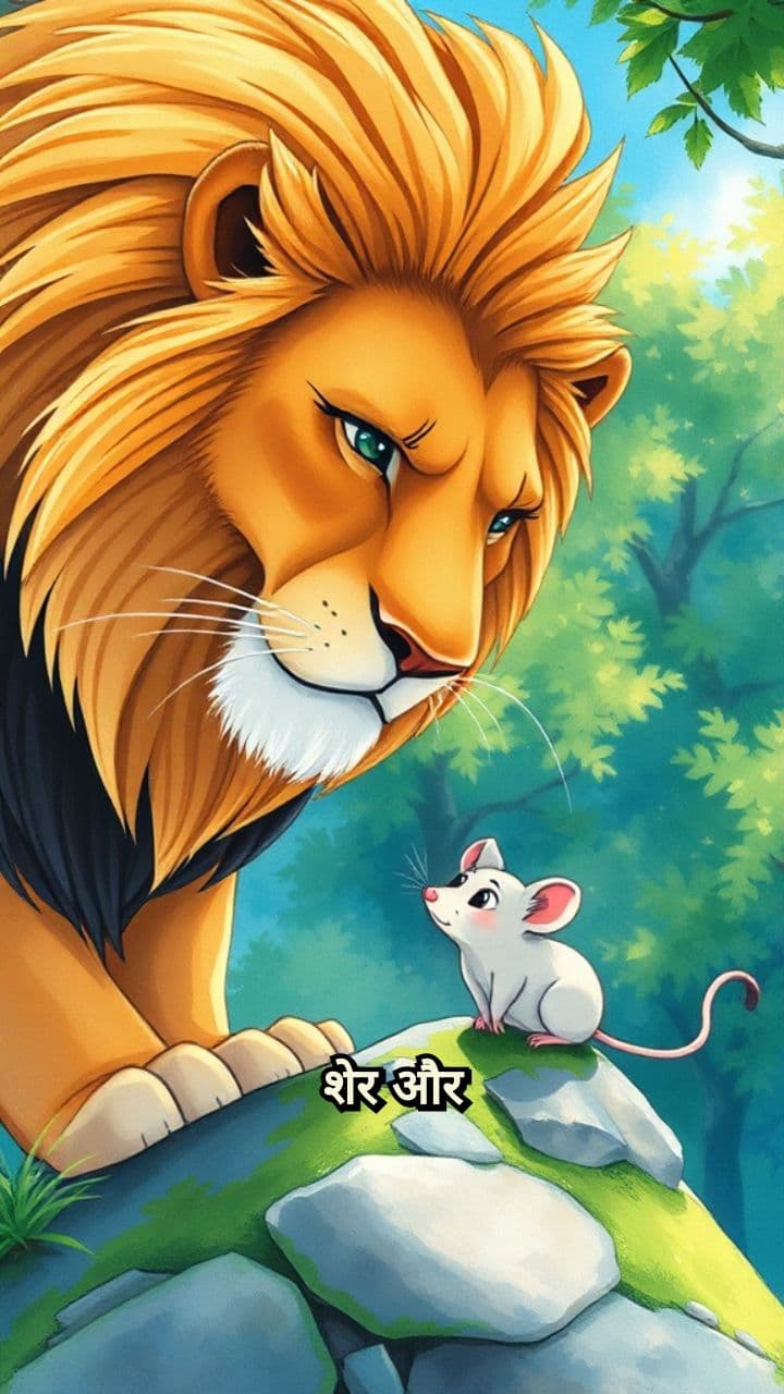 शेर और चूहे की अनोखी दोस्ती