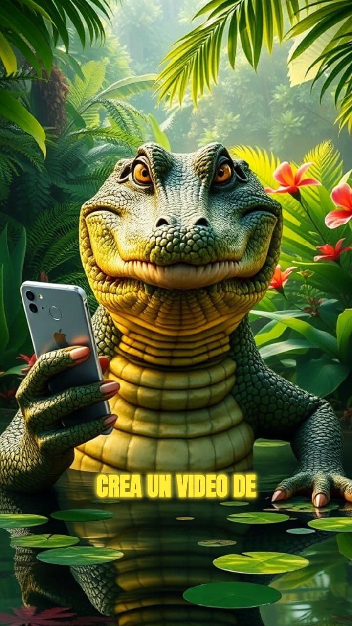 Cocodrilo Influencer en Acción