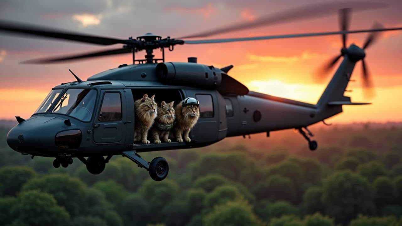Die Maine Coon Katzen-Armee landet