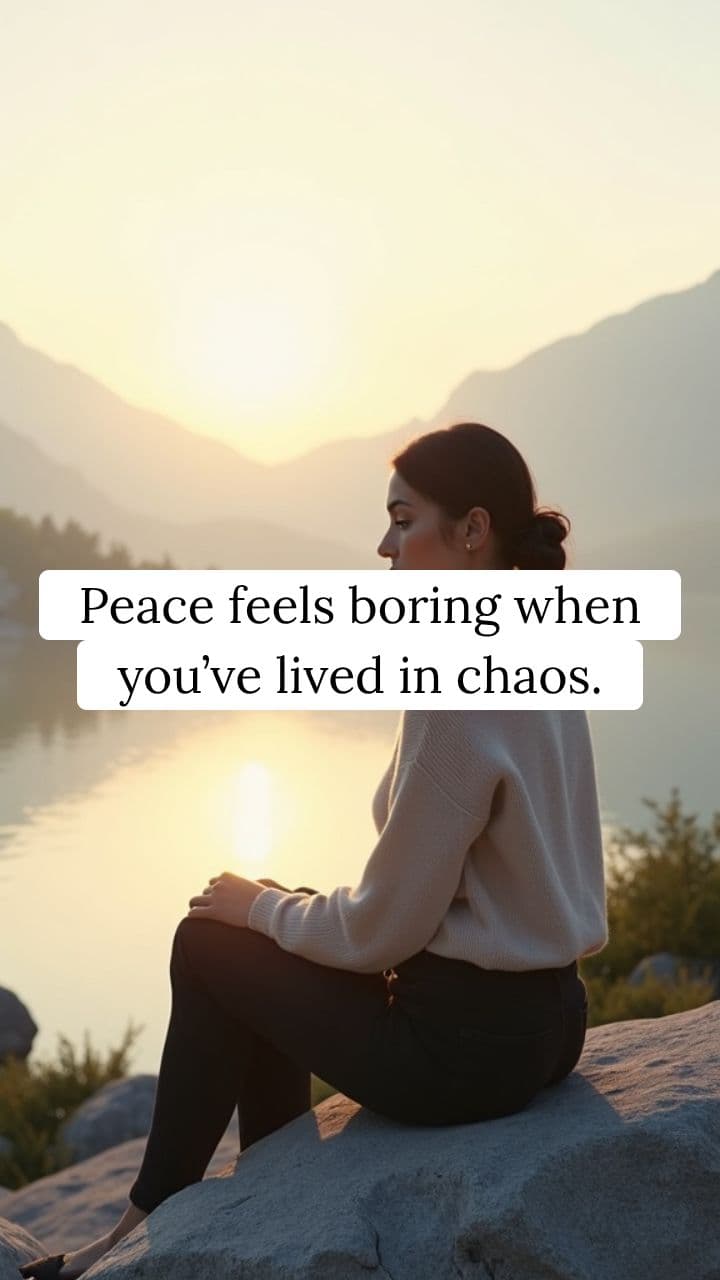 Peace Feels Boring When You’ve Lived in Chaos.