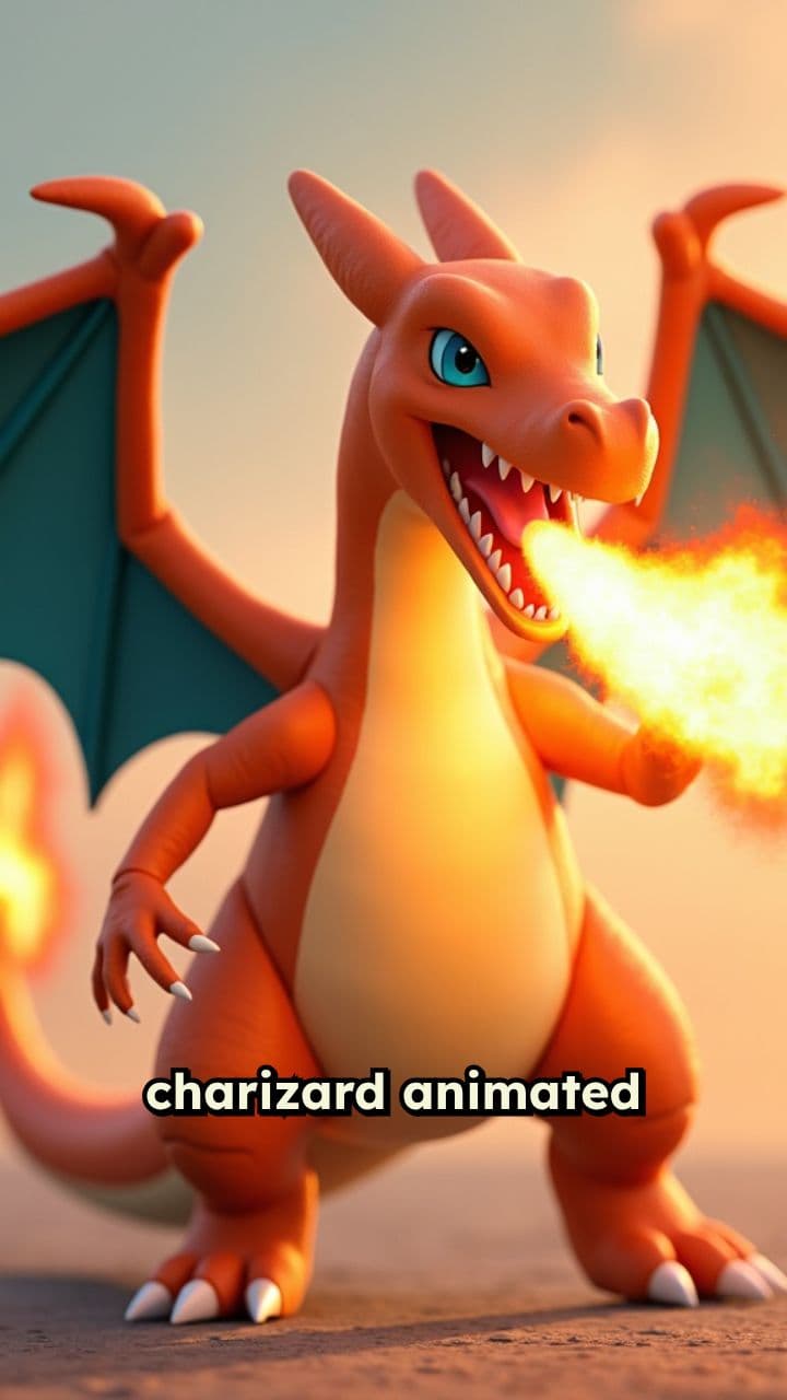 Charizard Card Animation: Fire Ball Attack
