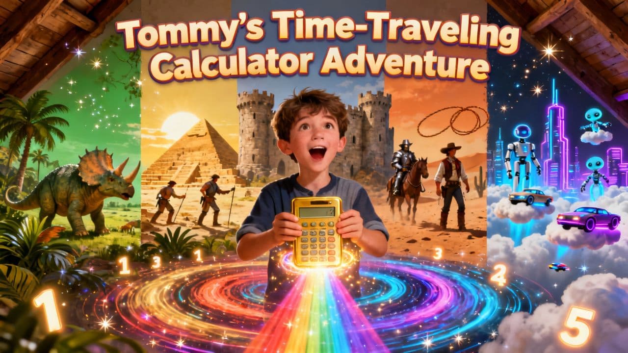 Tommy's Time-Traveling Calculator Adventure