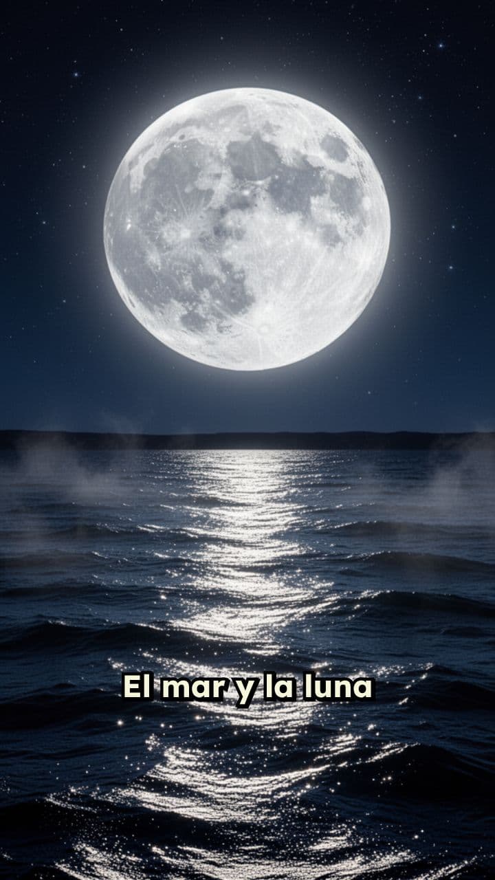 Mar y luna nocturnos