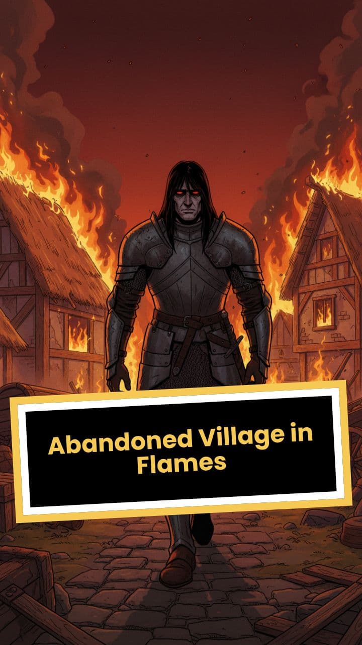 Abandoned Village in Flames