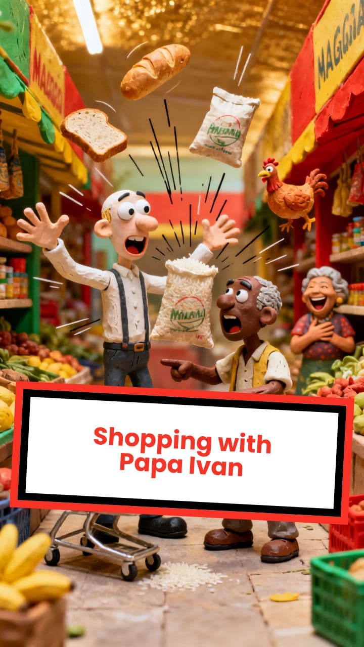 Shopping with Papa Ivan